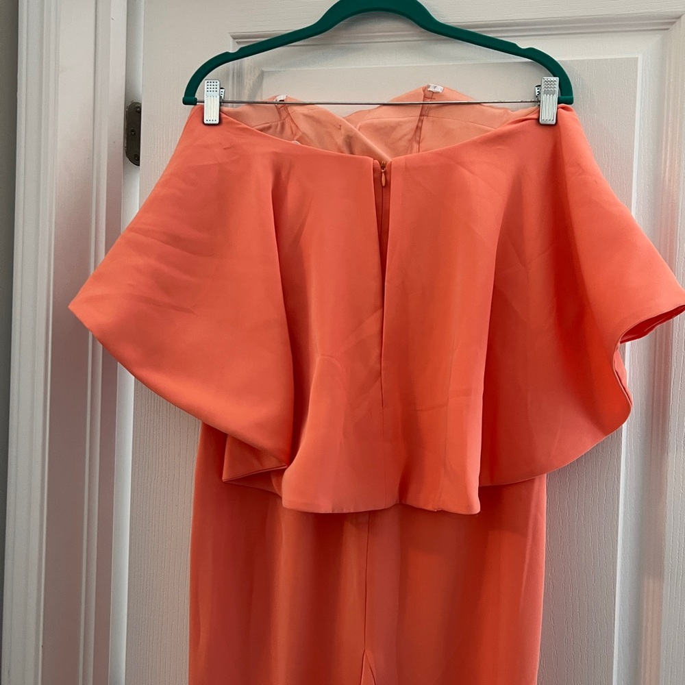 Pink Ruffled Off-the-Shoulder Long Gown - Picture 3 of 5